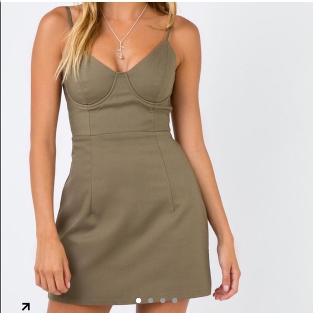 olive green princess polly dress
